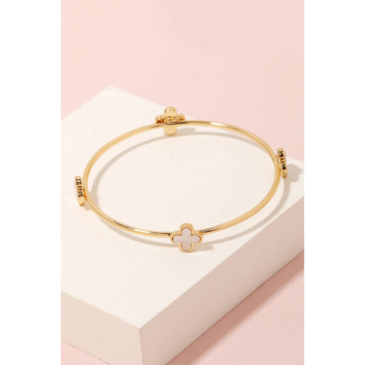 Clover Station Bangle Bracelet