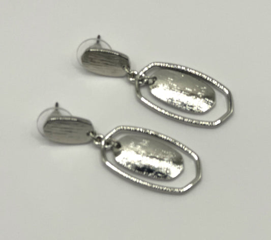 Earrings Silver Oval