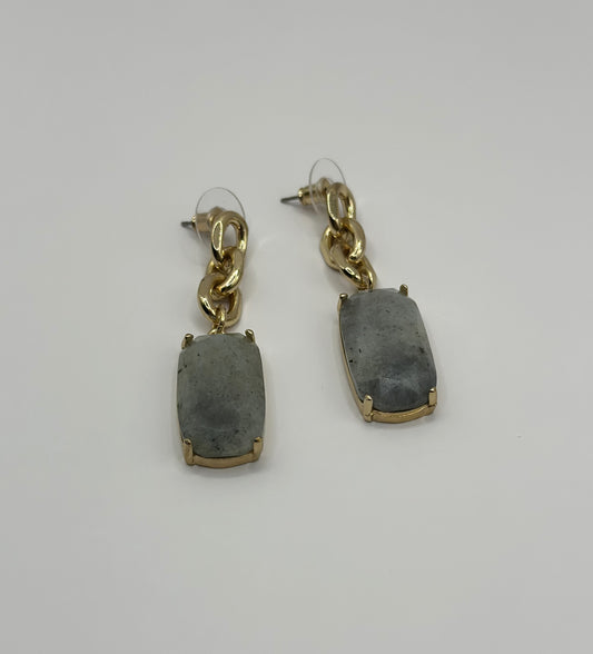 Earrings Stone with Gold Chain