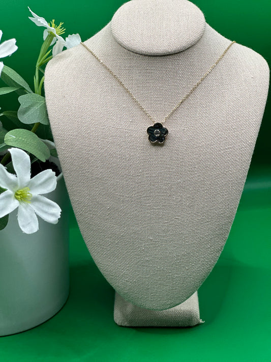 Necklaces Dainty Flower Abalone