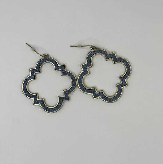 Earrings Blue Denim