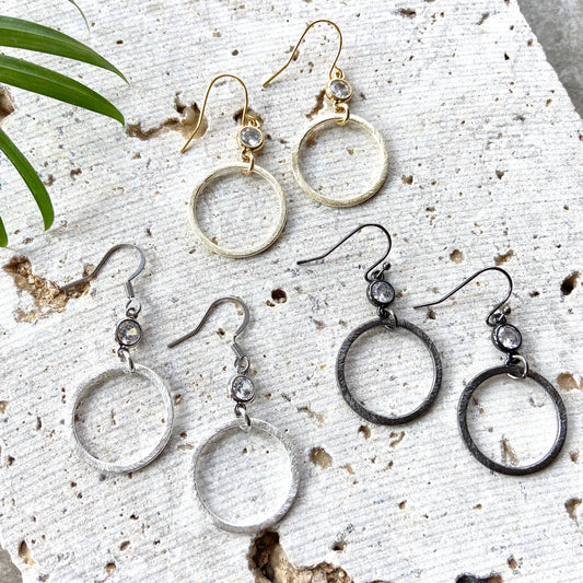 Earrings Hoop Crystal